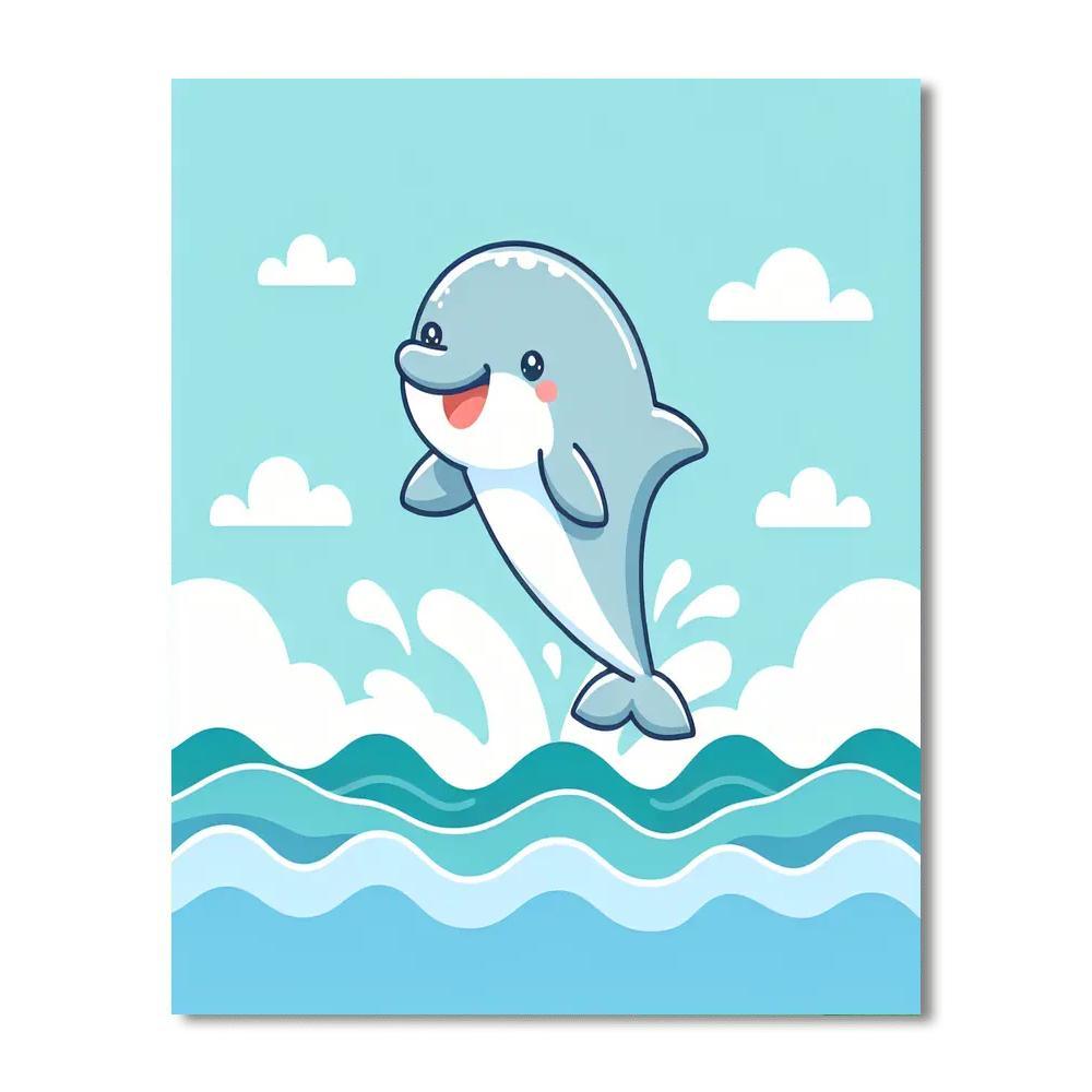 Merry Dolphin Paint By Numbers