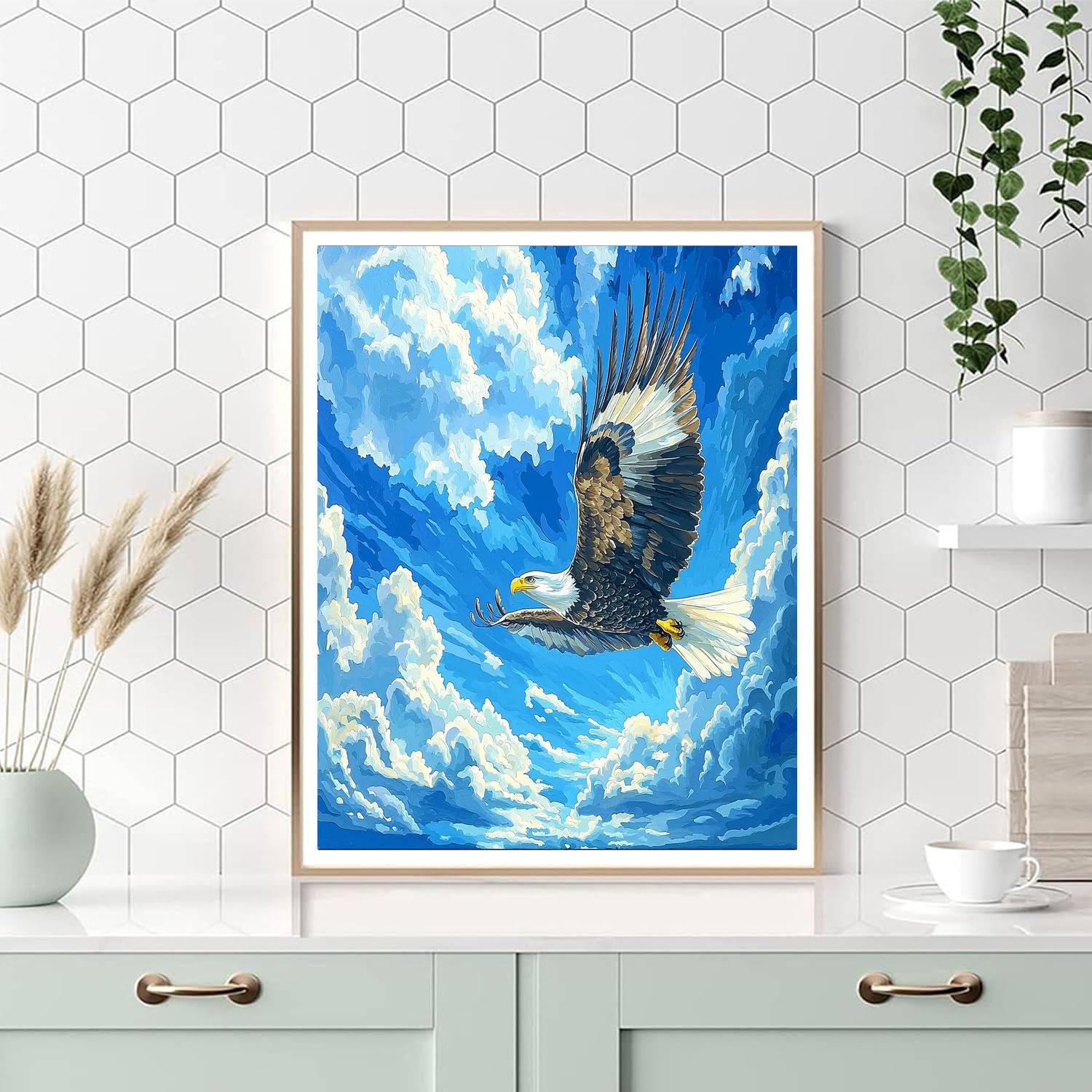 Michelangelo Inspired Eagle's Soar  Paint By Color