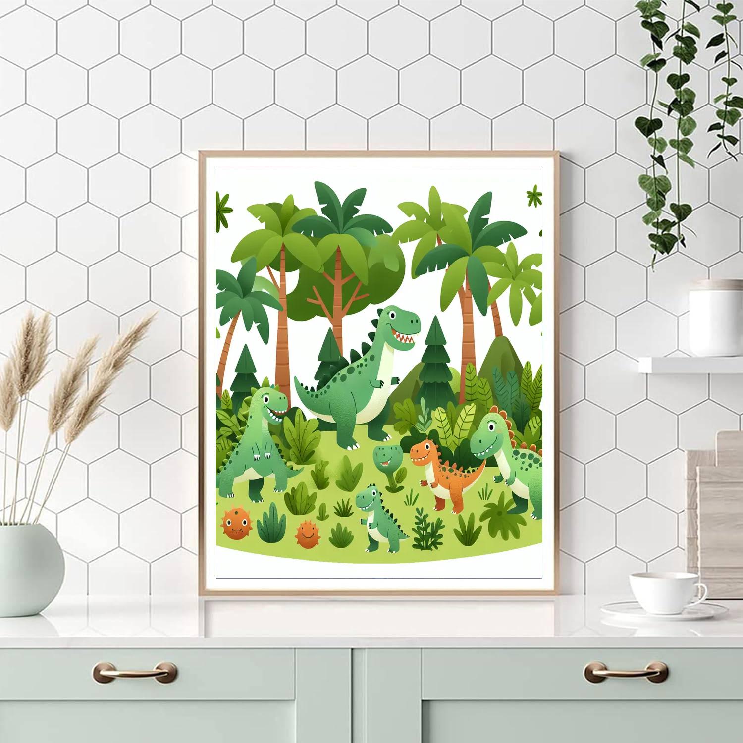 Dinosaur Exploration Day DIY Paint By Numbers