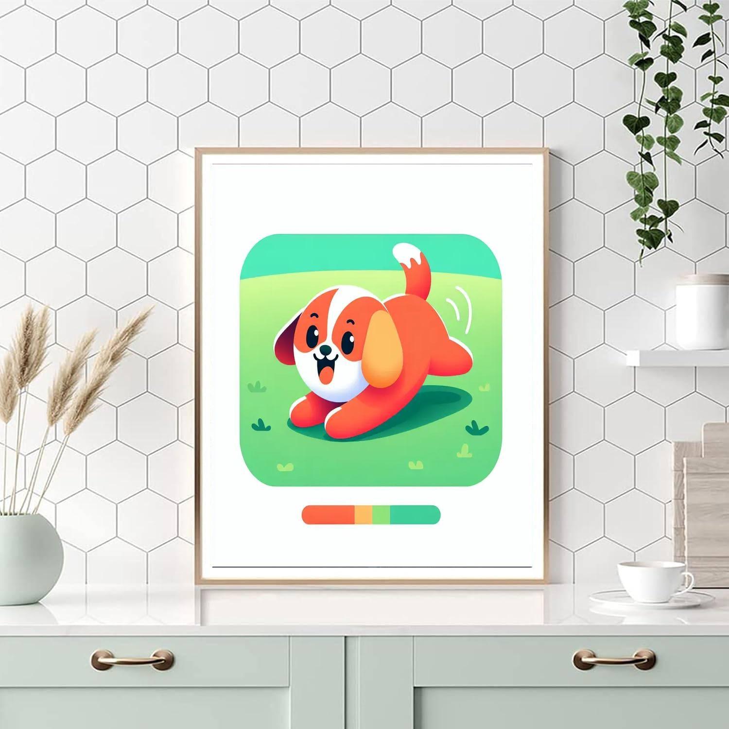 Energetic Puppy Paint By Numbers Kits