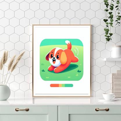 Energetic Puppy Paint By Numbers Kits