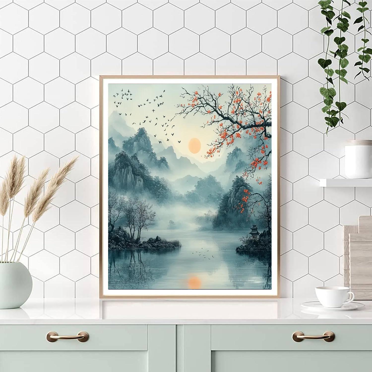 Zhao Mengfu Inspired Essence Of Gentle Winds  Paint By Color