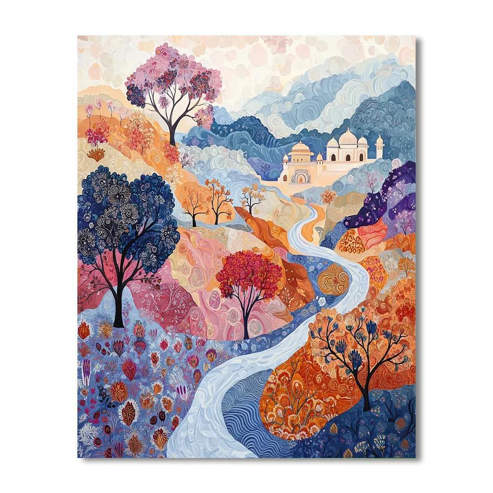 Nandalal Bose Inspired Heritage Threads  Number Painting