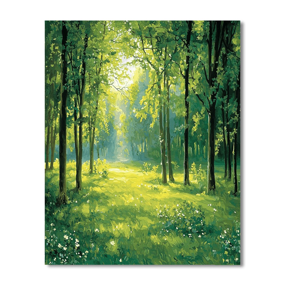 Claude Monet Inspired Mystic Forest Glade  Paint By Color