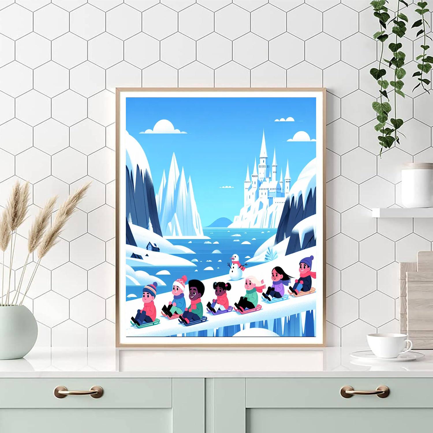 Frozen Fantasy Fjord Numbered Painting Kits