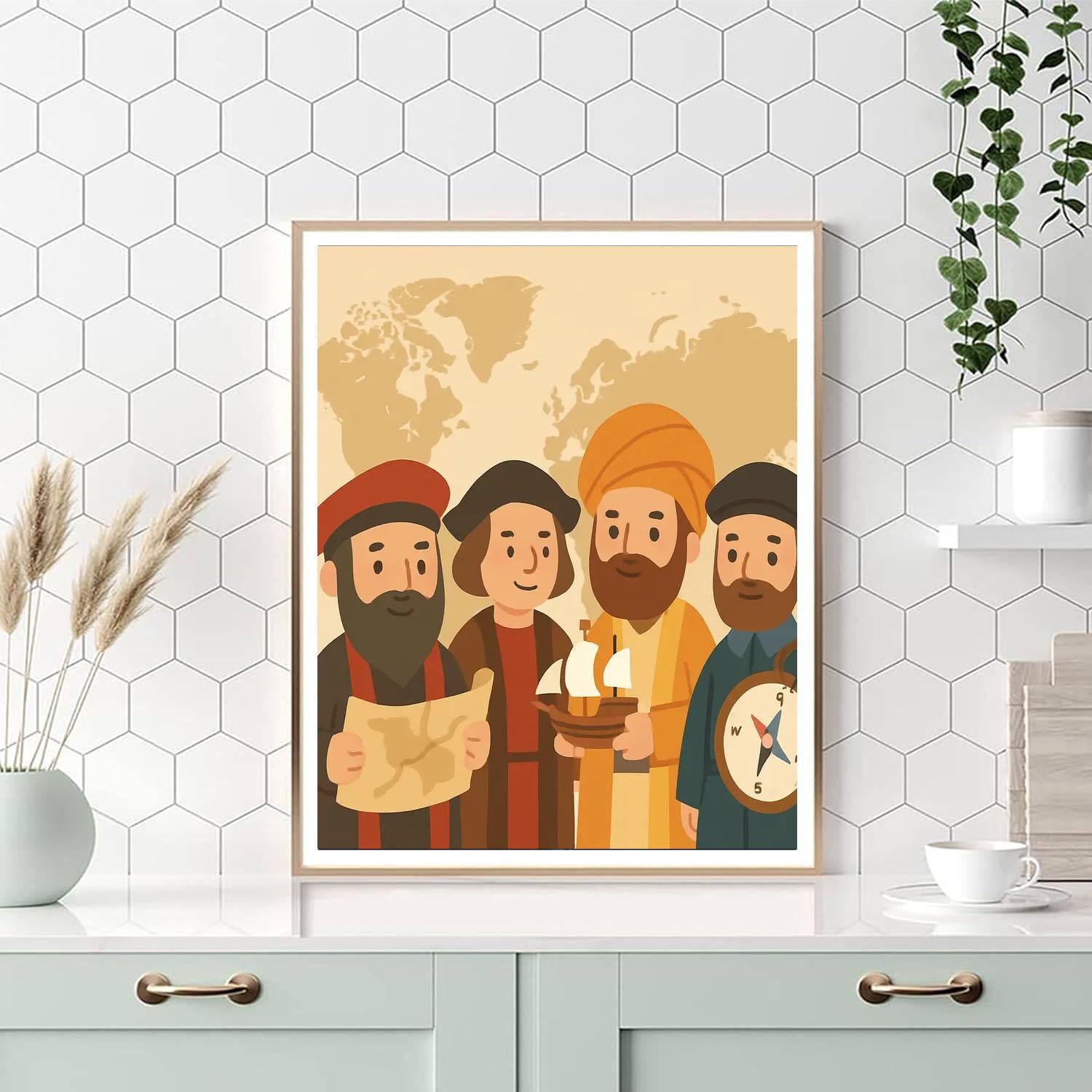 Historical Explorers’ Journey Paint By Color