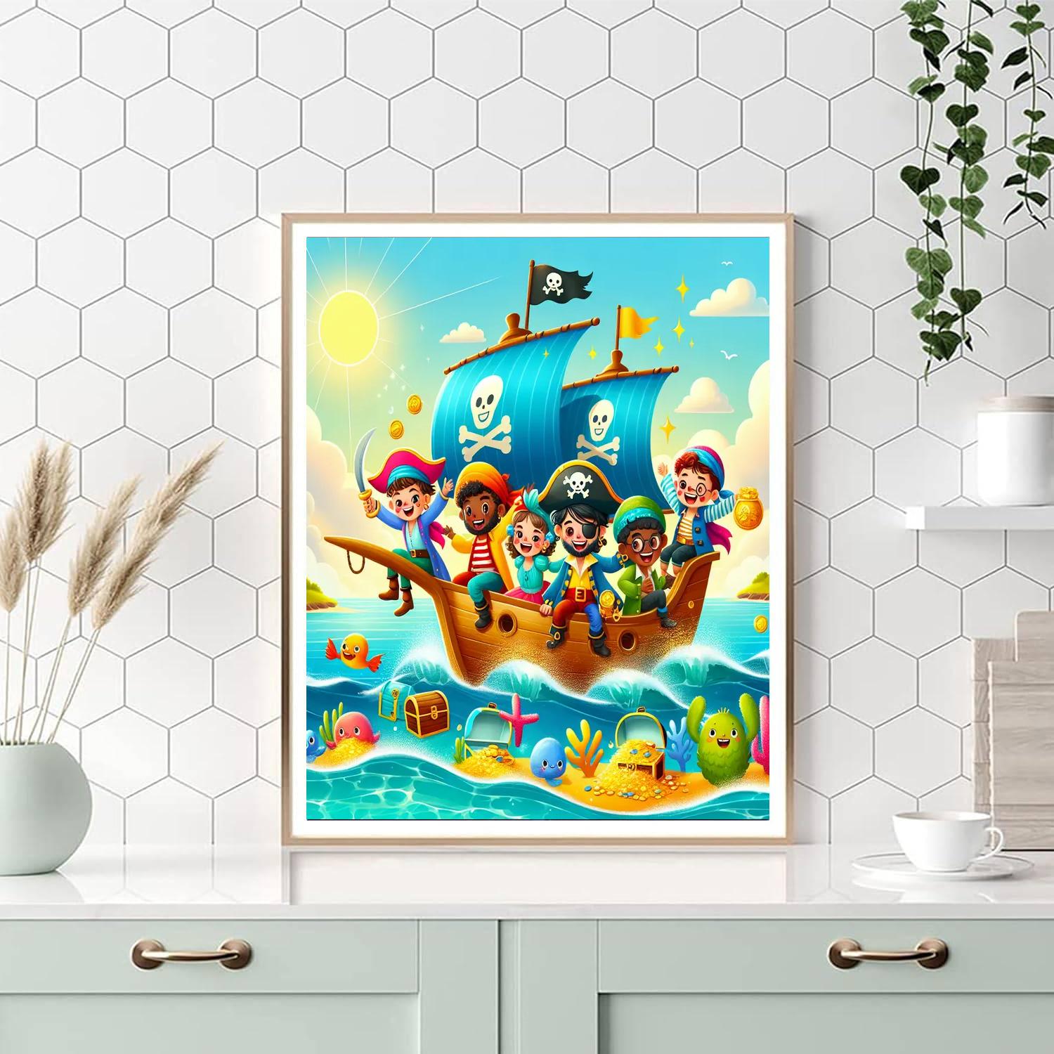 Fun Pirate Adventure Paint By Numbers