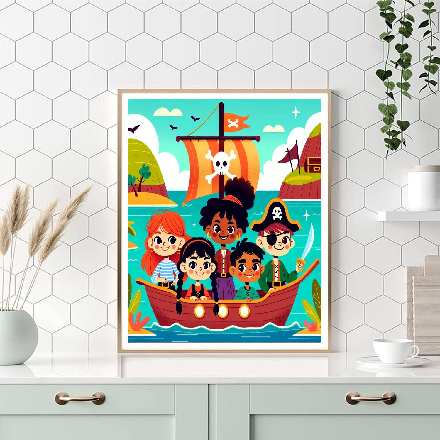 Petite Pirates Adventure Paint By Numbers Art