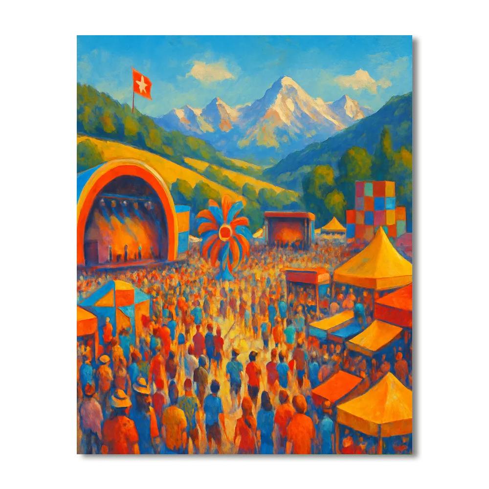 Paléo Festival - Switzerland Painting By Numbers Kit