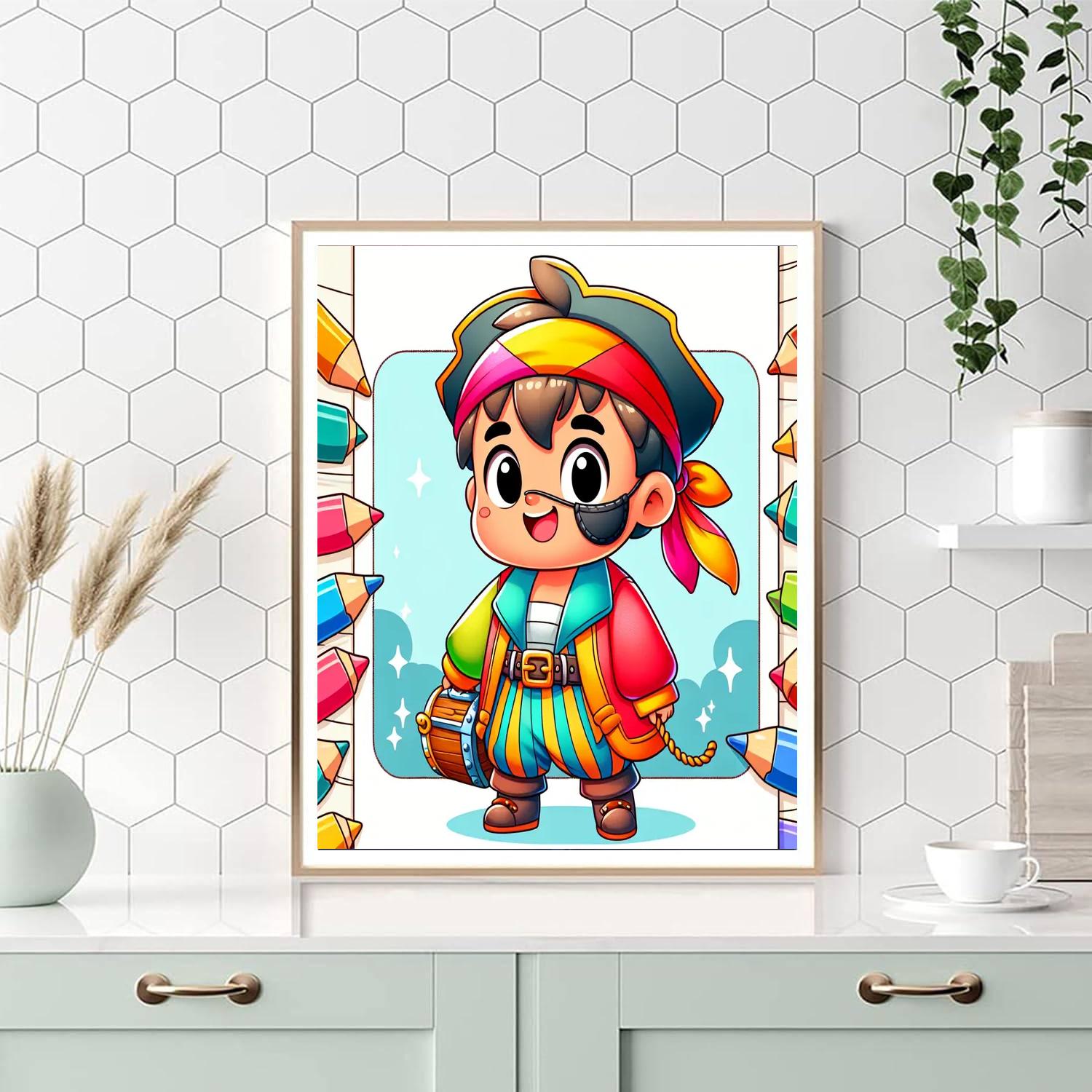 Pint-sized Pirate DIY Paint By Numbers