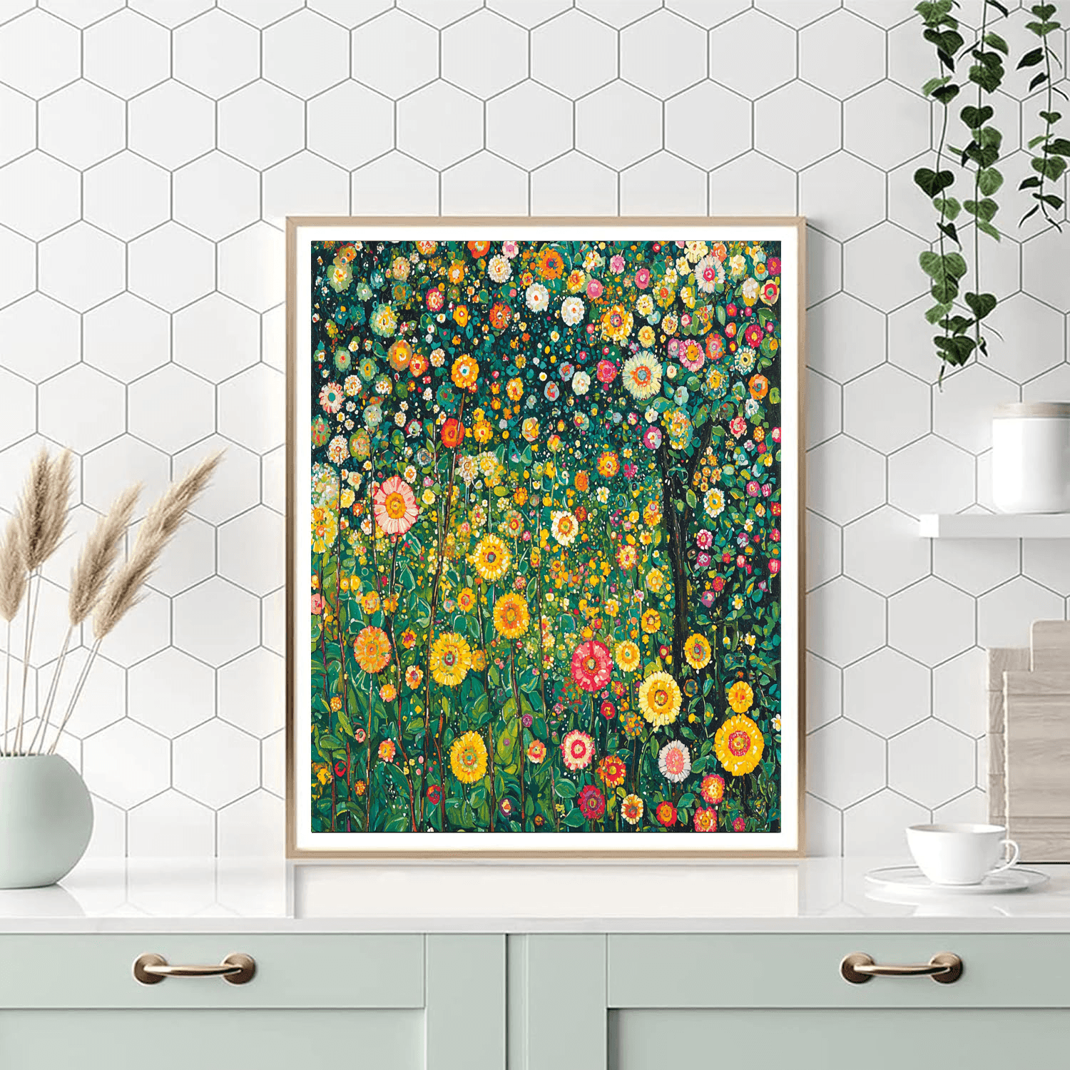 Gustav Klimt Inspired Whimsical Garden Dreams  Paint By Number