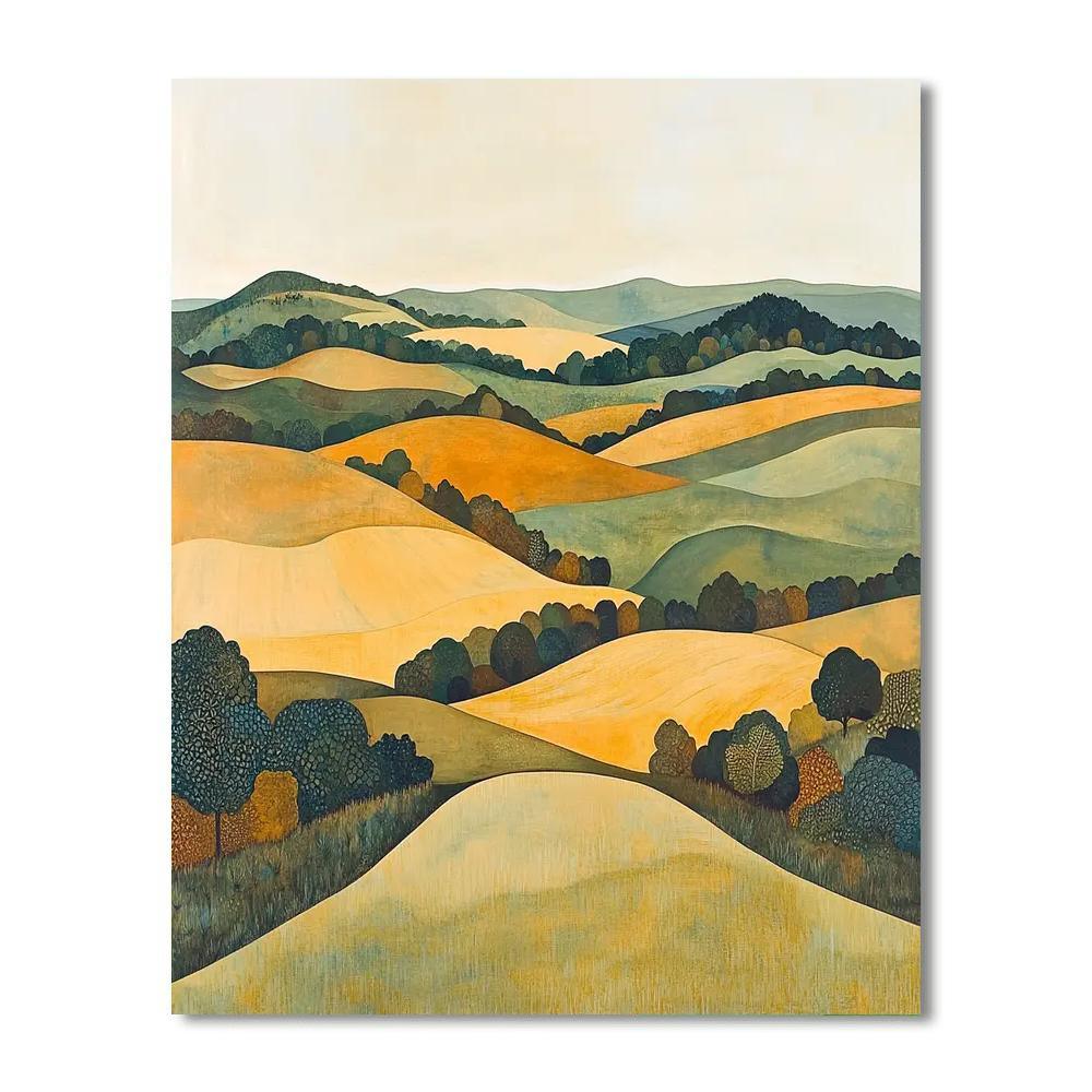 Nandalal Bose Inspired Serenity Of The Indian Countryside  Painting Number Kit