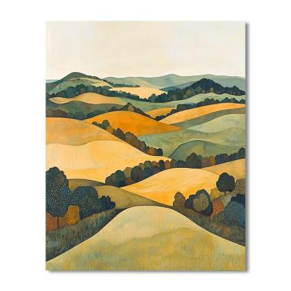 Nandalal Bose Inspired Serenity Of The Indian Countryside  Painting Number Kit