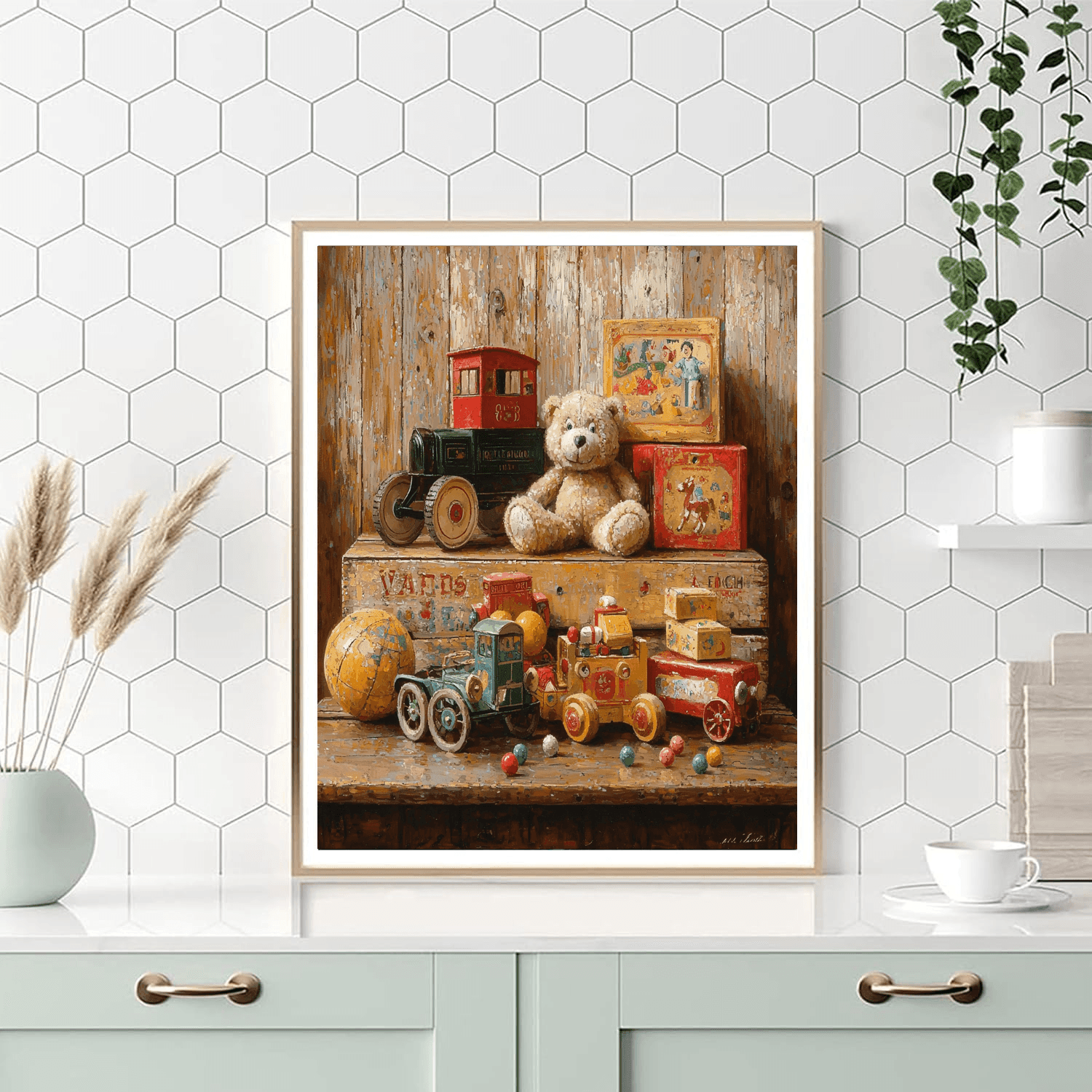 Norman Rockwell Inspired Vintage Treasures  Paint By Color