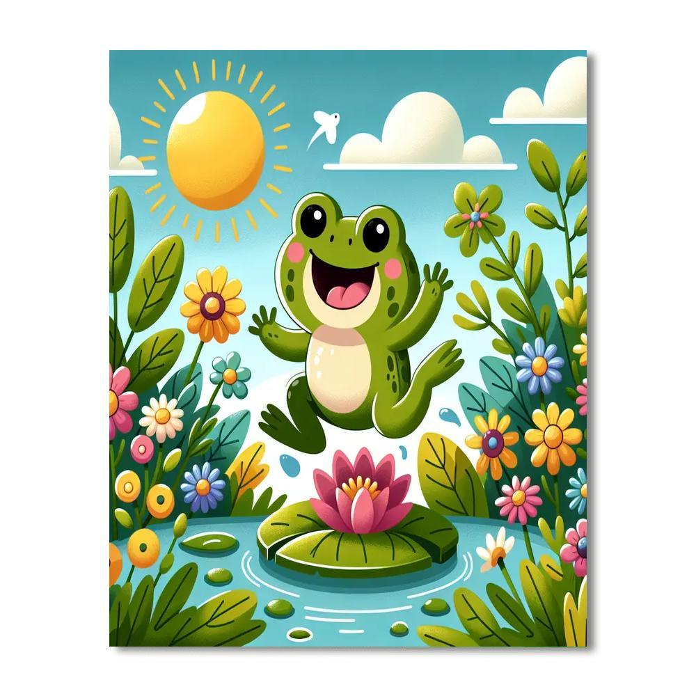 Curious Garden Toad Paint By Numbers Art