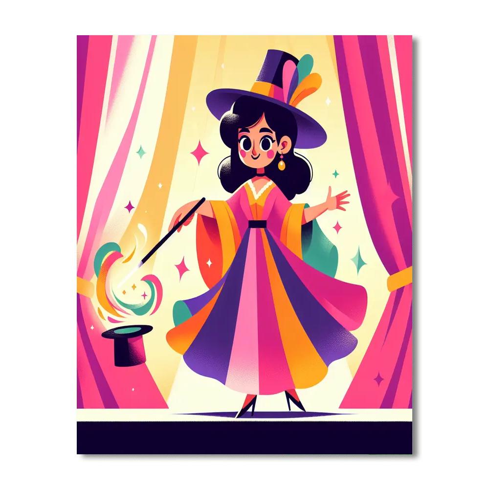 Magician's Enchanted Show DIY Paint By Numbers