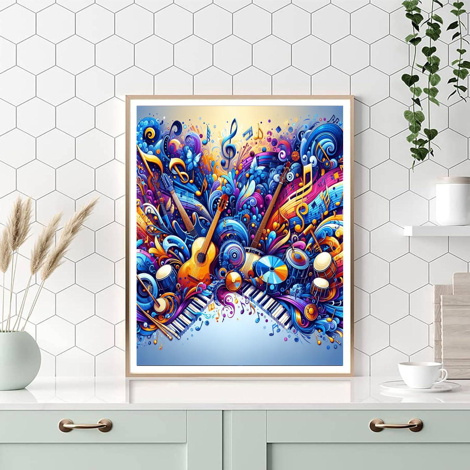 Music's Melodic Rhythm Painting By Numbers Kit