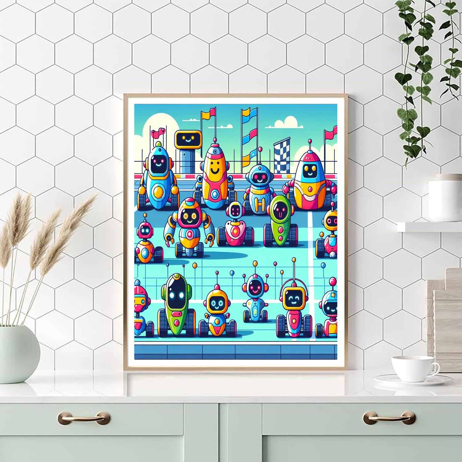 Robotics Rally Paint By Numbers Art