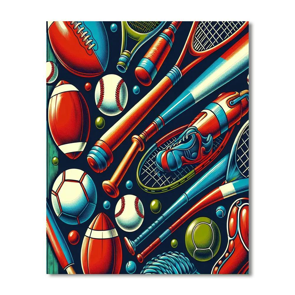 Vintage Sports Adventure Paint By Numbers