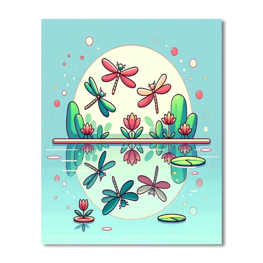 Dragonfly Dance Number Painting