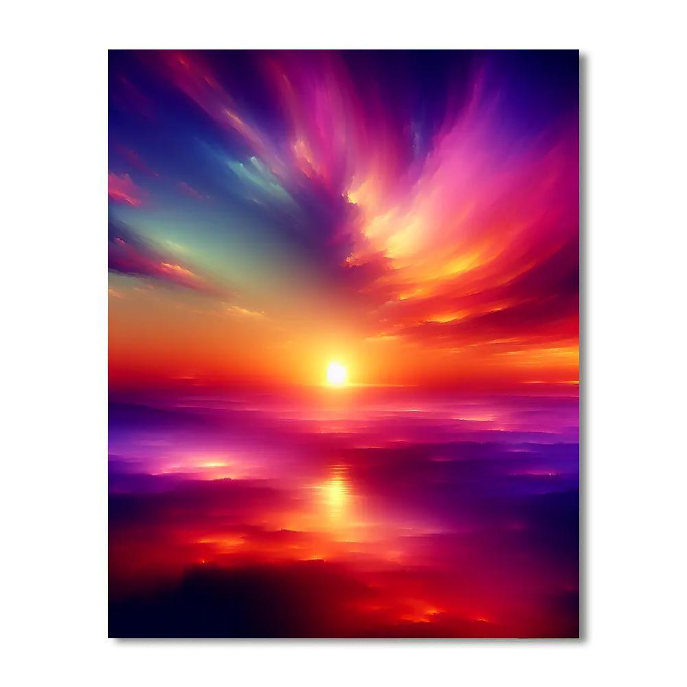 Enchanting Sunset Glow Paint By Numbers