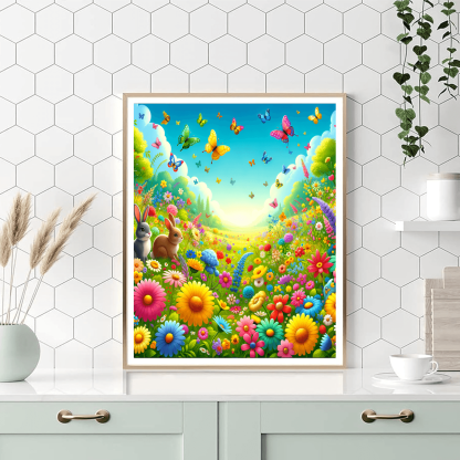 Sunny Meadow Adventure Paint By Numbers