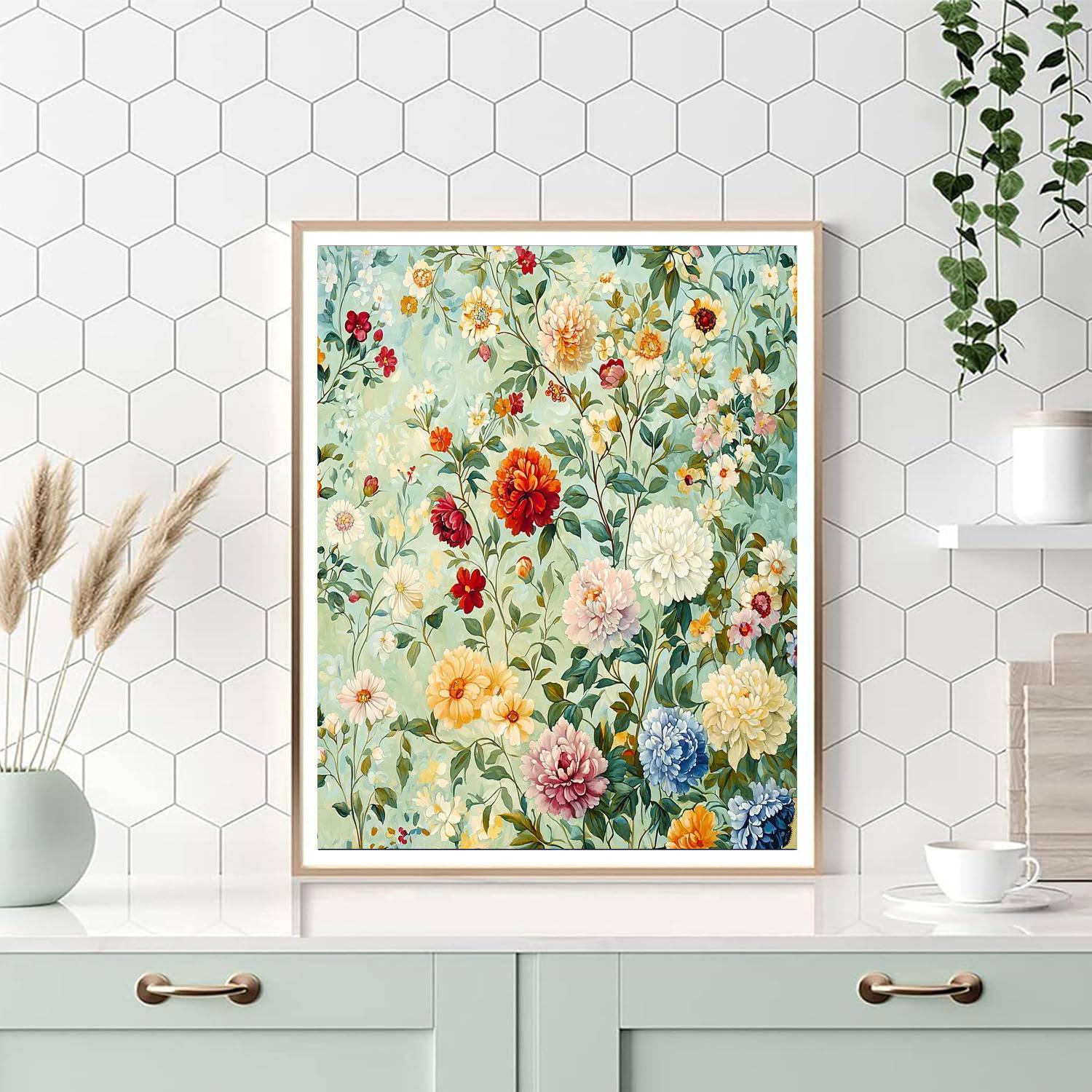 Alphonse Mucha Inspired Harmony Of Flora  Paint By Numbers Kits