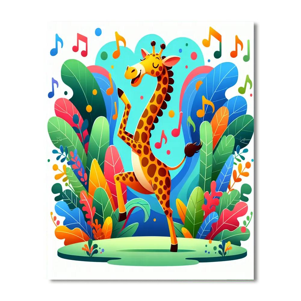 Jungle Jive Giraffe Number Painting