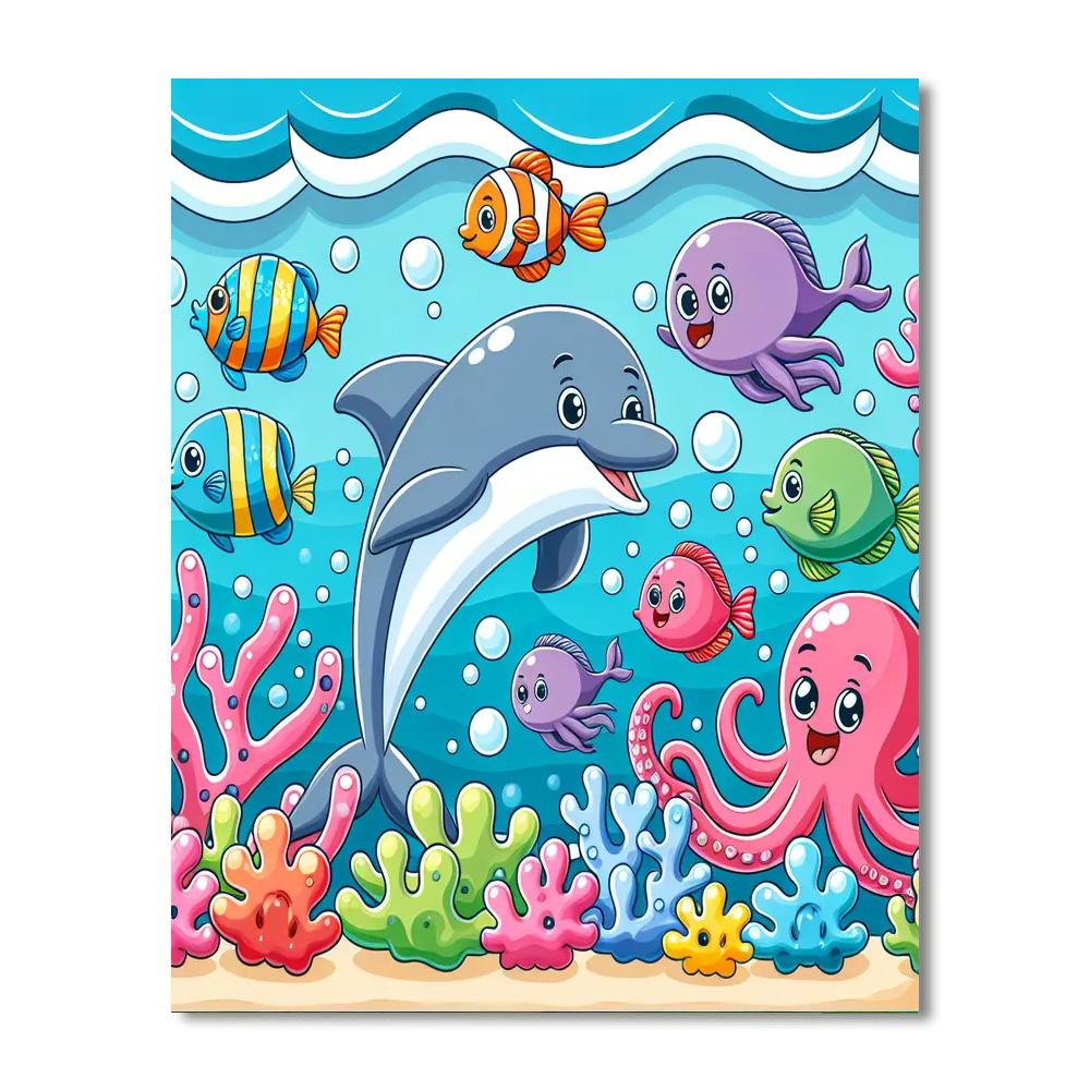 Fun Under The Sea Paint By Numbers Art