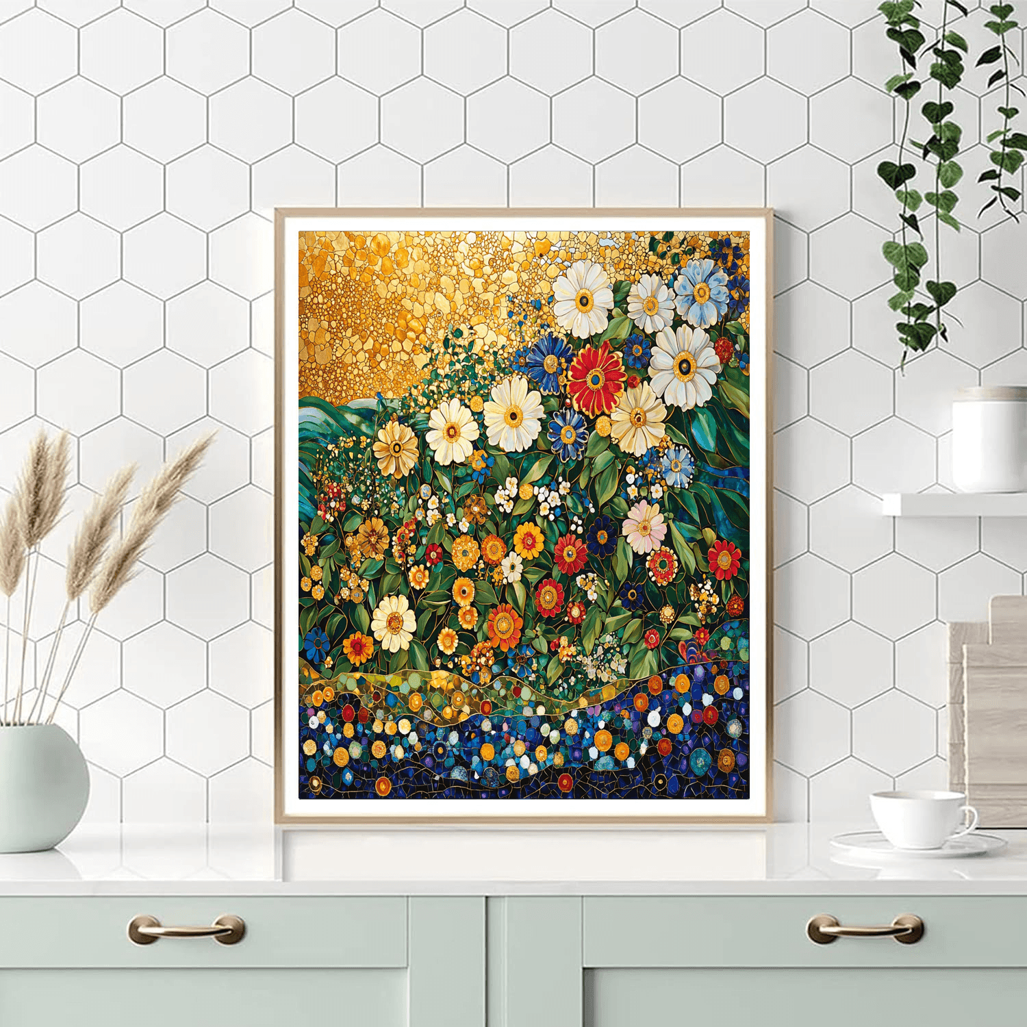 Gustav Klimt Inspired Nature's Patterns  Paint By Numbers Art