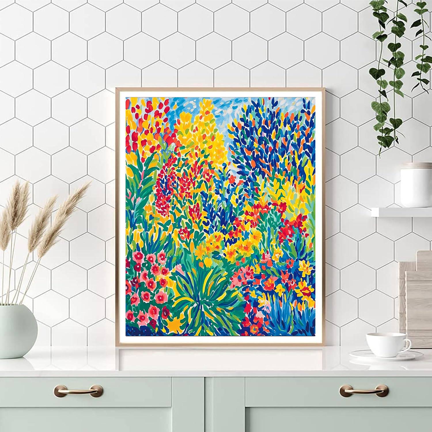 Henri Matisse Inspired Radiant Garden Of Joy  Number Painting