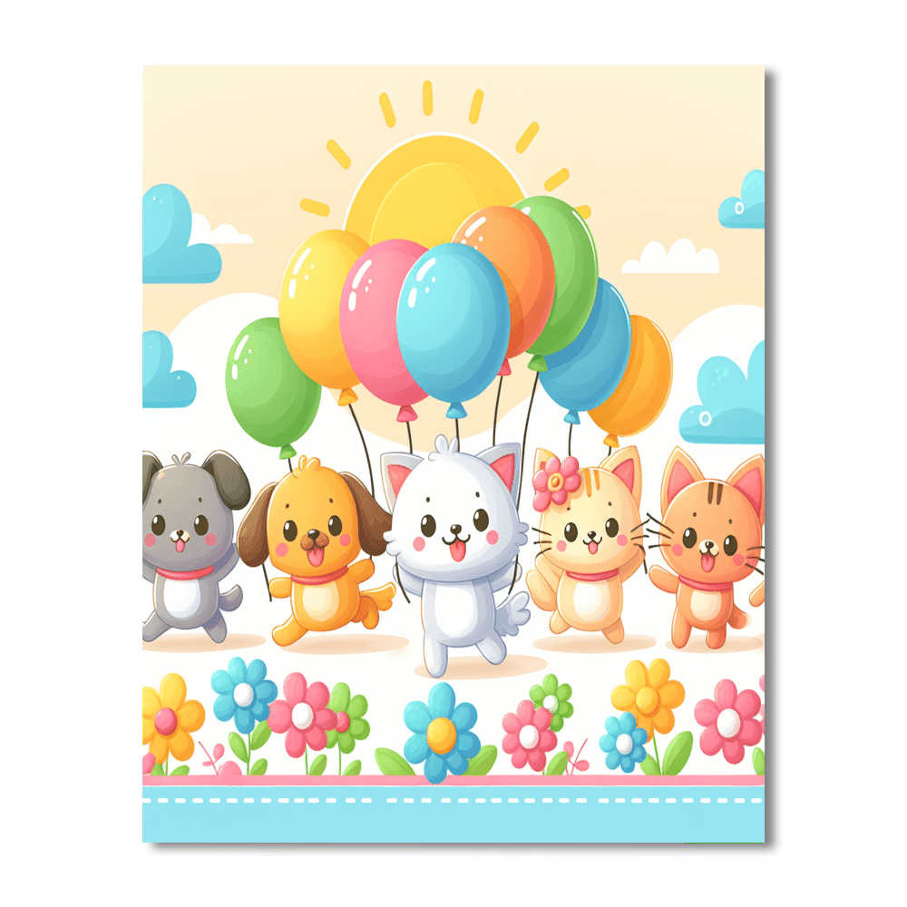 Cuddly Animal Parade Paint By Numbers Kits