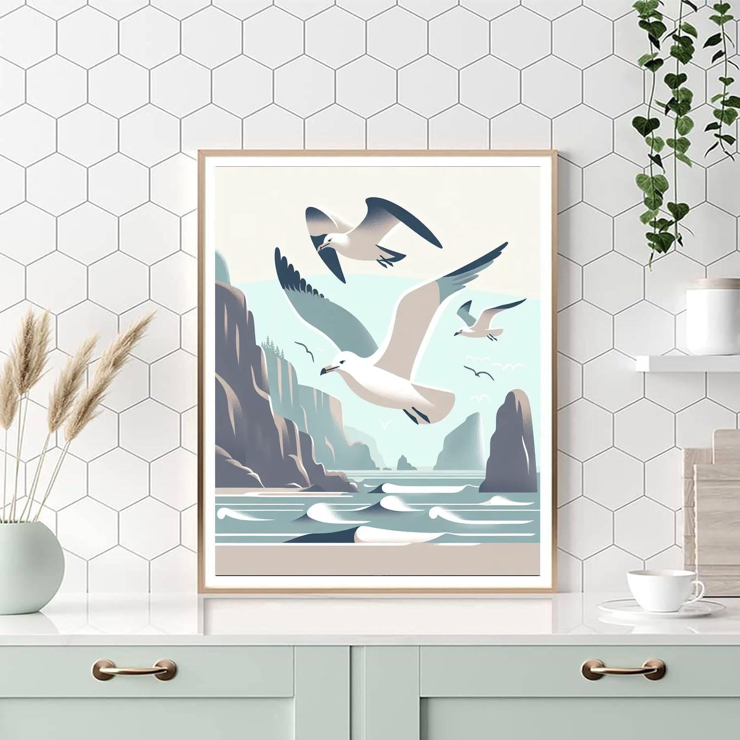 Splendid Seagulls Paint By Numbers Kits