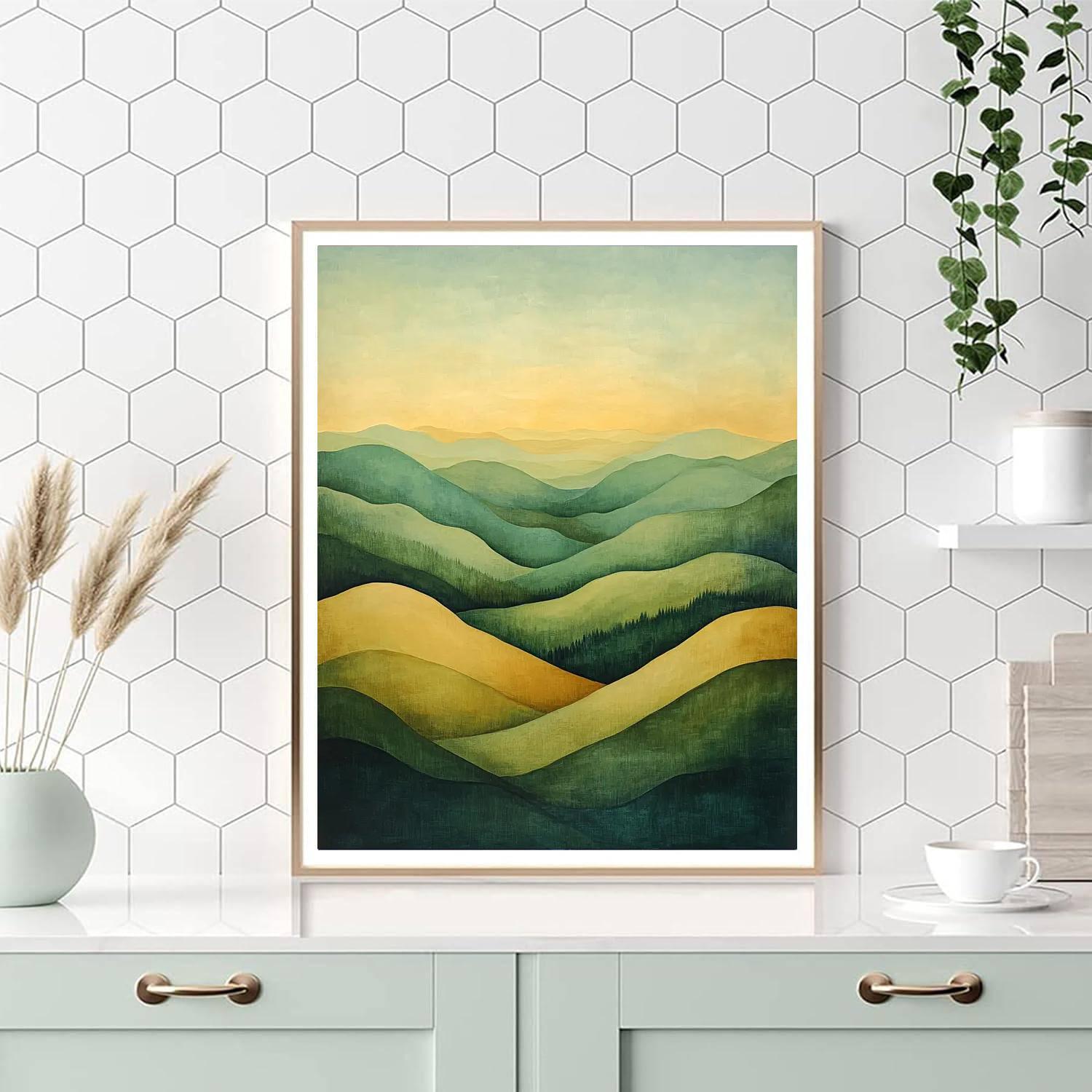 Nandalal Bose Inspired Elysian Landscapes  Painting Number Kit