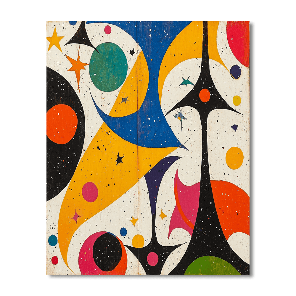 Joan Miro Inspired Miro's Celestial Whimsy  Paint By Numbers Kits