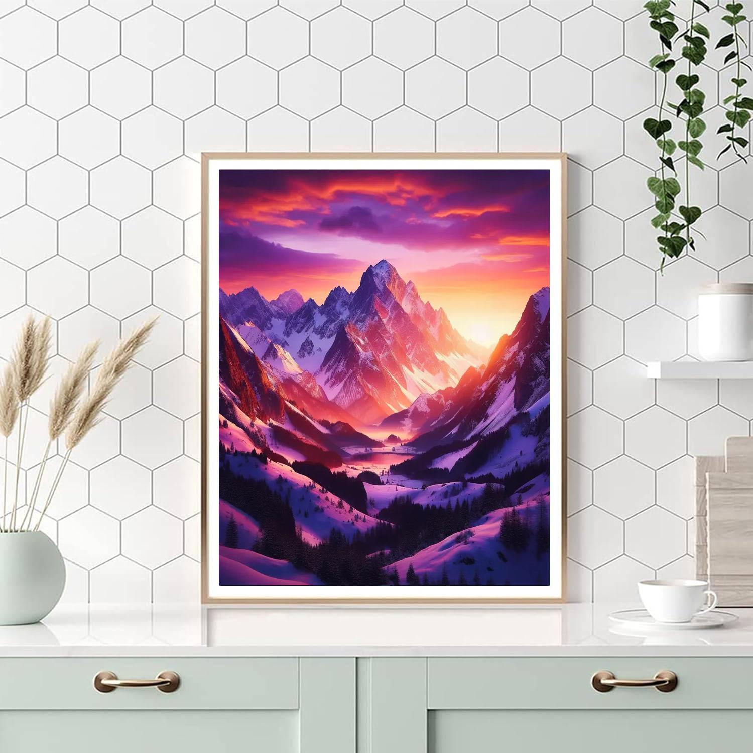 Sunset Mountain Escape Paint By Numbers Art