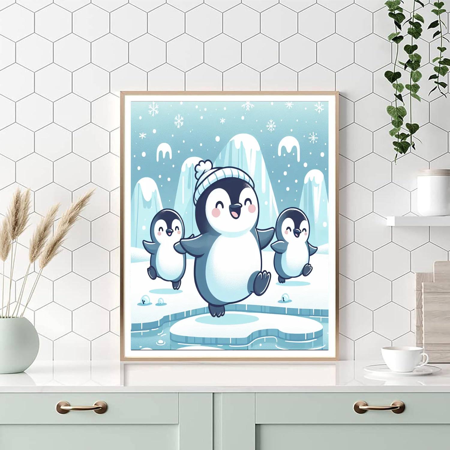 Proud Penguins Numbered Painting Kits