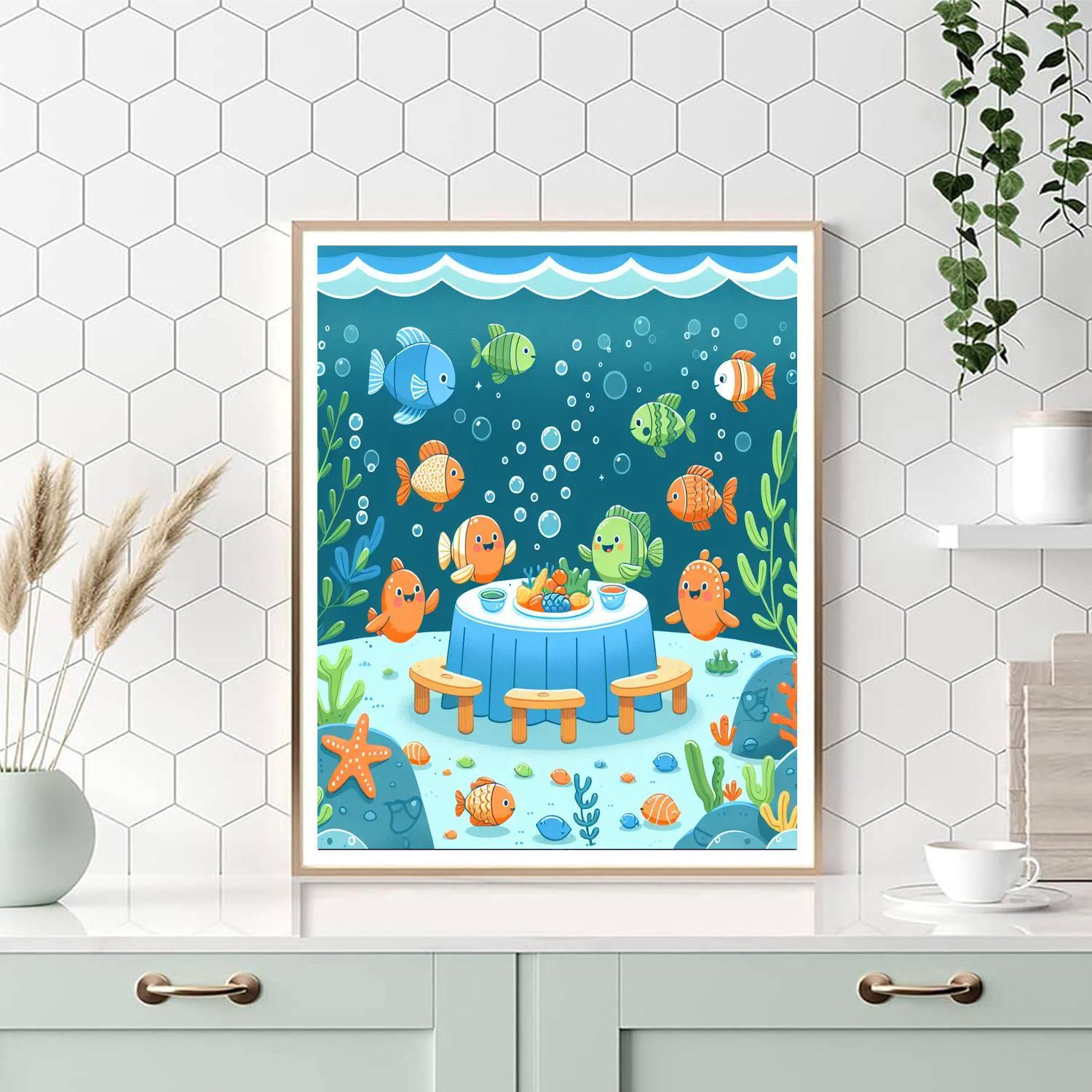 Under The Sea Picnic Number Painting
