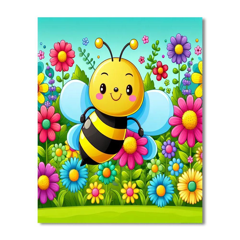 Charming Honeybee DIY Paint By Numbers