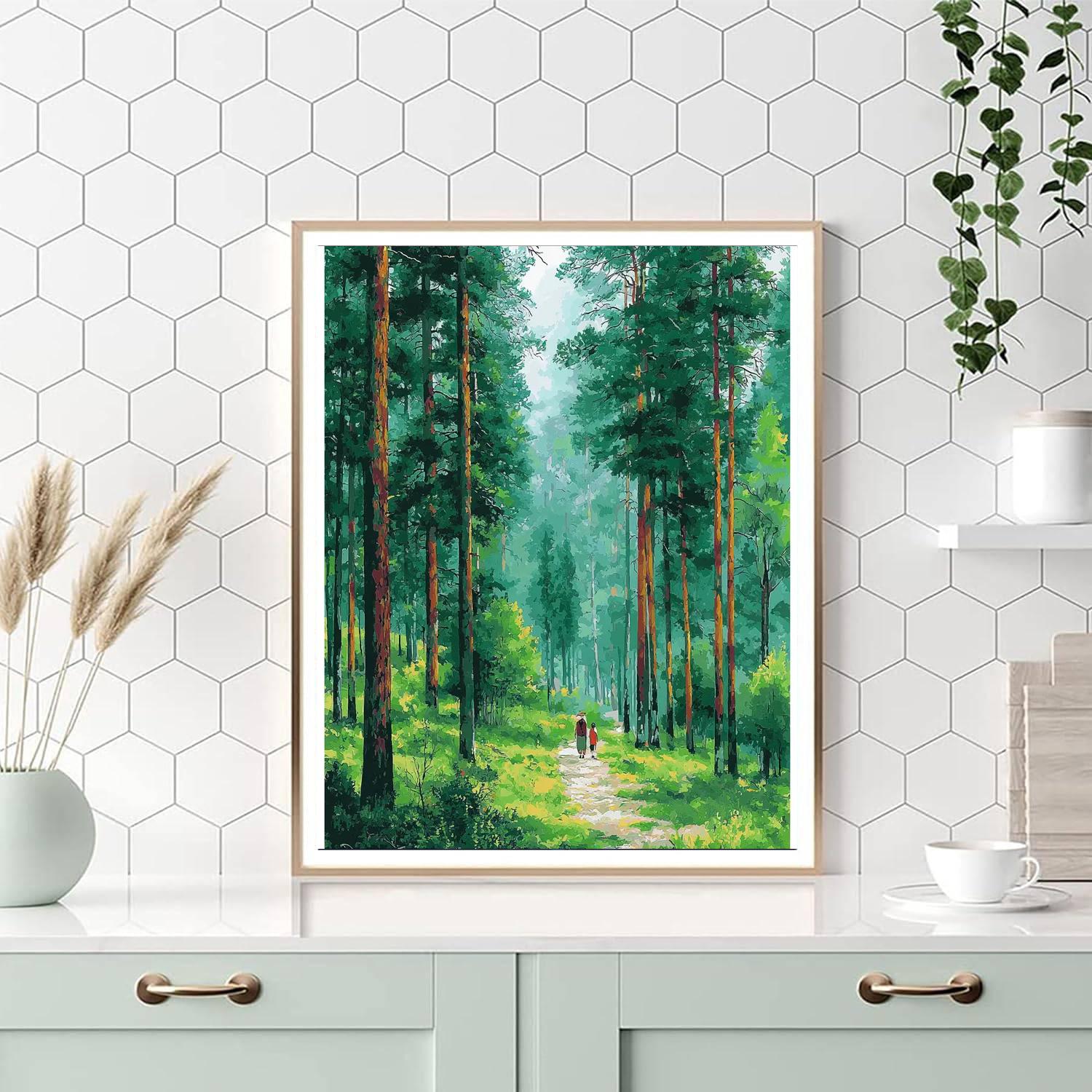Under The Whispering Pines Painting Number Kit