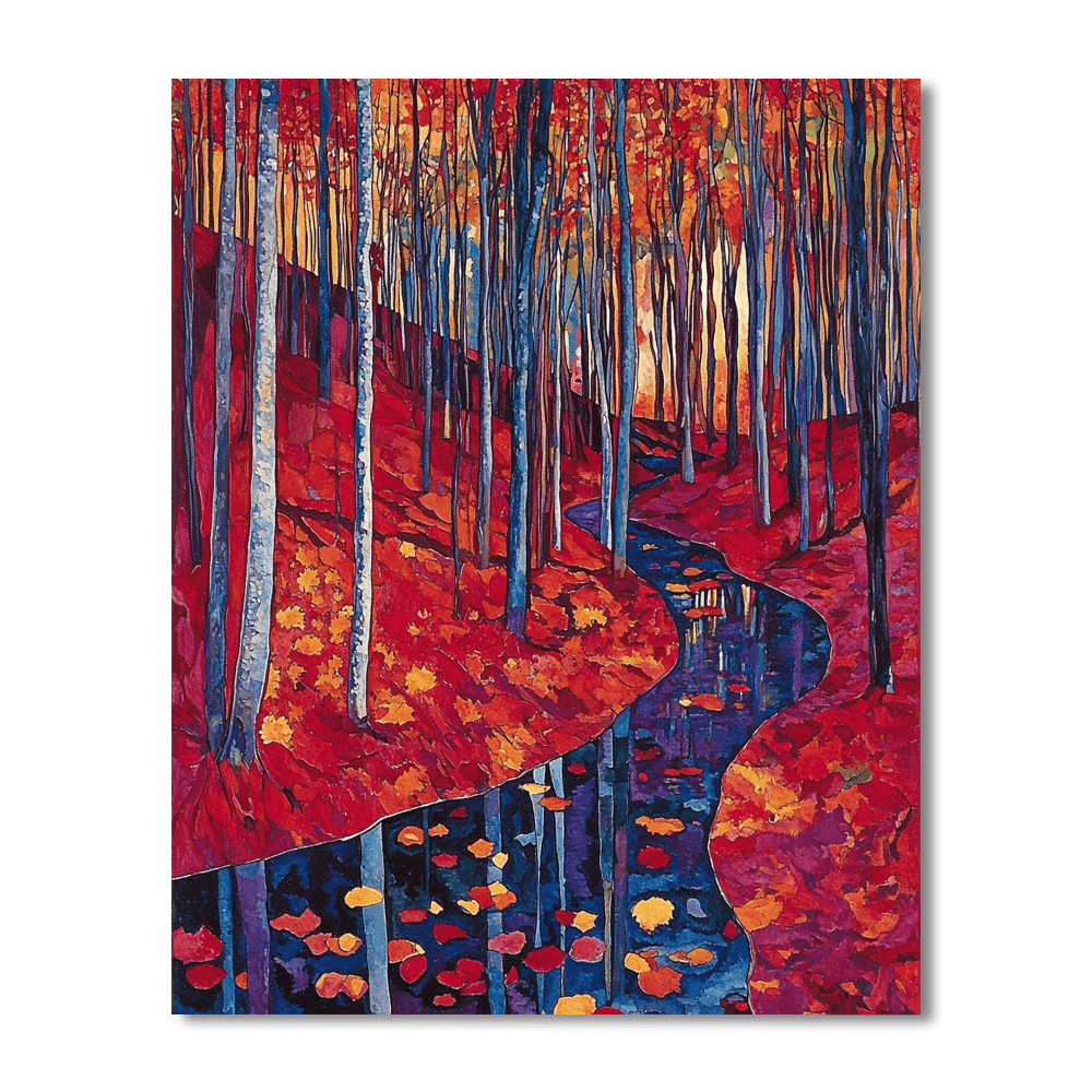 Wassily Kandinsky Inspired Expressionist Autumn Woods  Paint By Numbers Kits