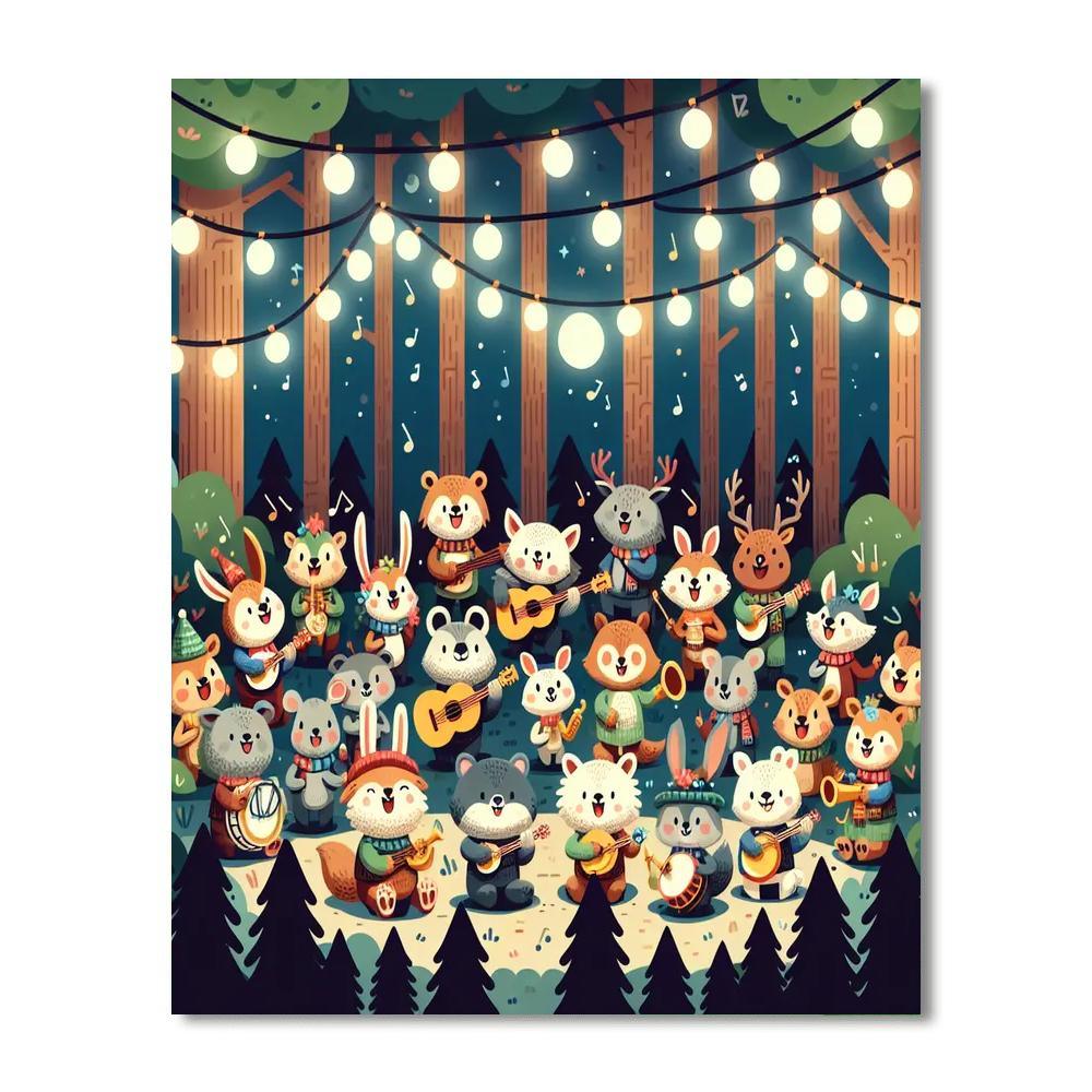 Friendly Forest Festivities Paint By Color