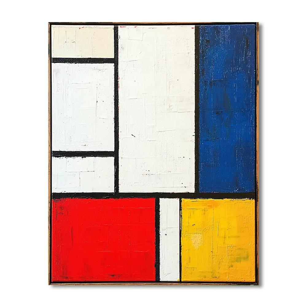Piet Mondrian Inspired Abstract Symmetry  Paint By Number