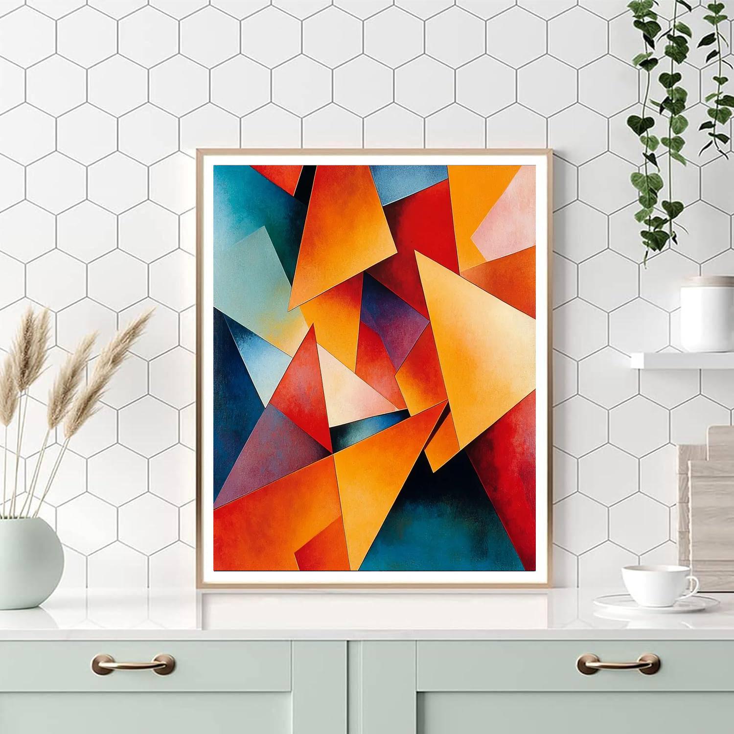 Kazimir Malevich Inspired Dynamic Fields  Numbered Painting Kits