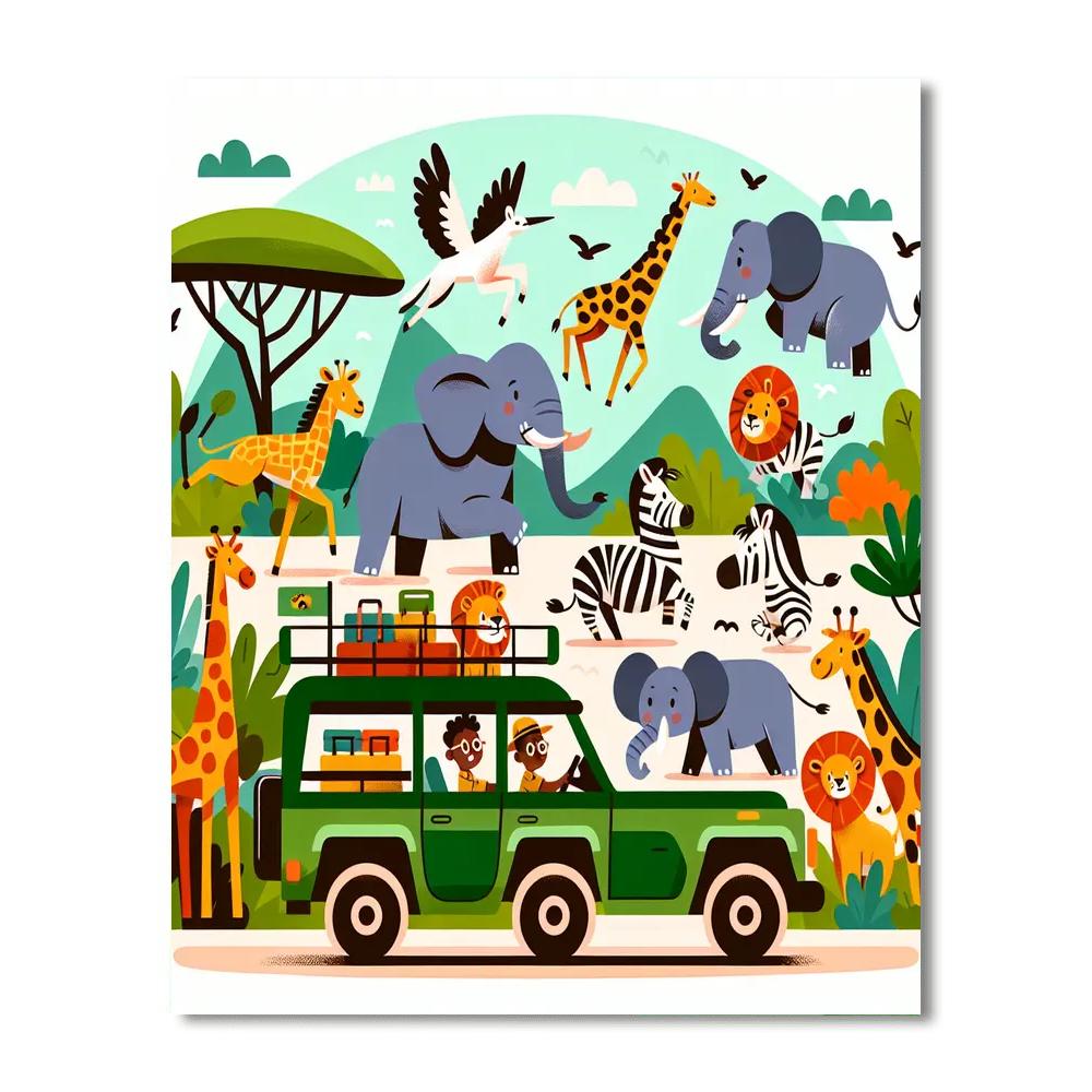 Thrilling Safari Adventure Paint By Color