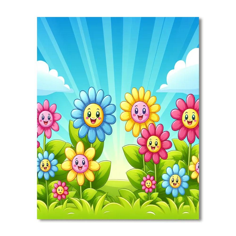 Giggling Garden Number Painting