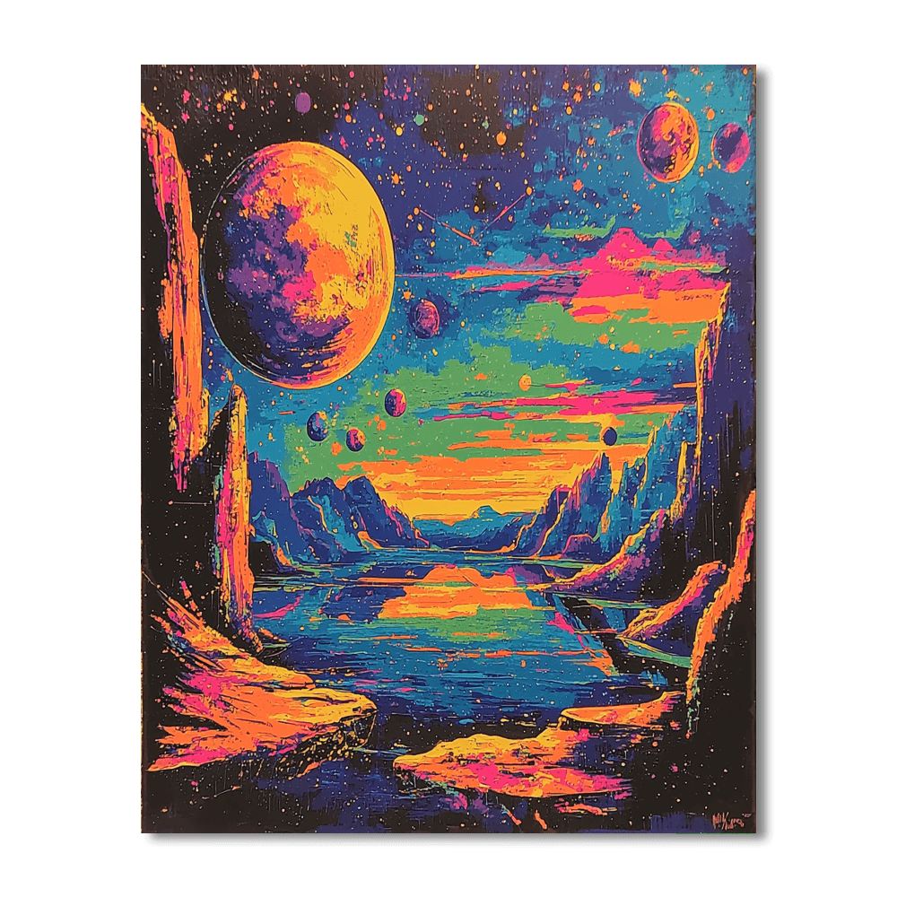 Andy Warhol Inspired Warhol's Galactic Visions  Paint By Numbers Art