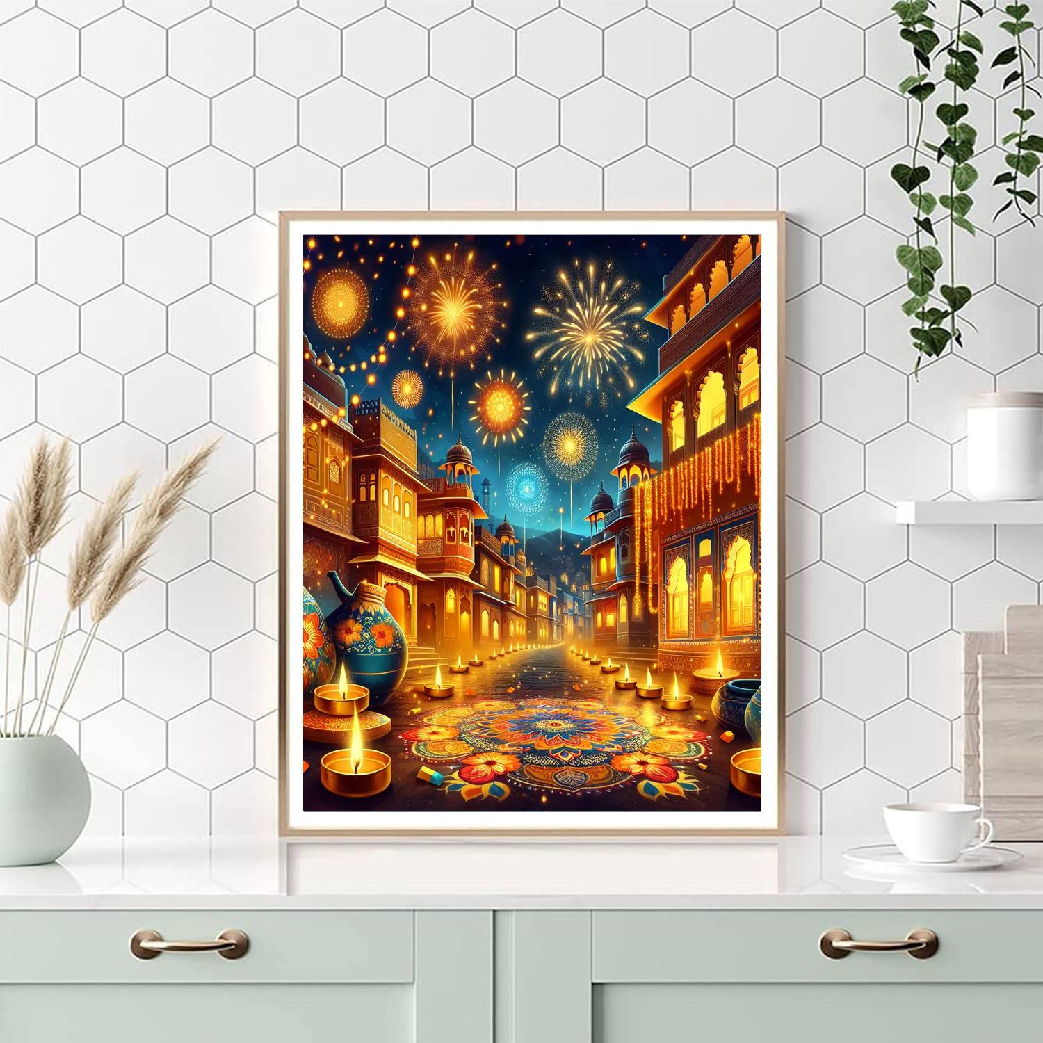 Diwali Festival Of Lights - Jaipur Numbered Painting Kits