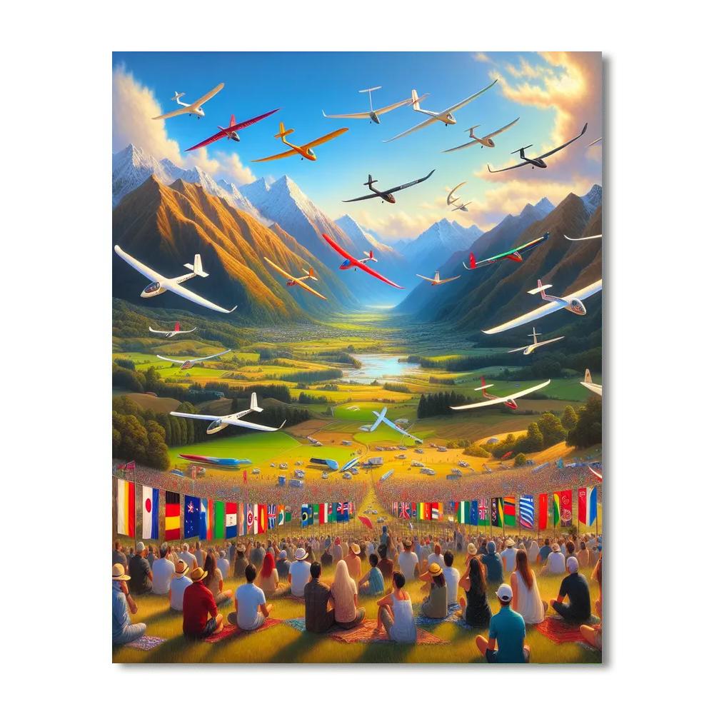 Omarama Glider Festival - Omarama, New Zealand Number Painting