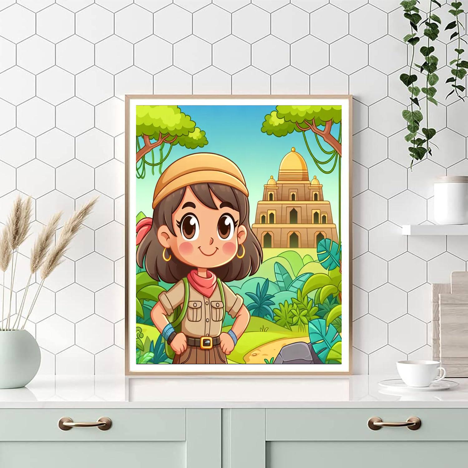 Mystery Of The Jungle Temple Numbered Painting Kits
